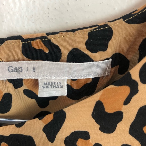 Gap animal leopard print sleeveless skater style fit and flare dress - Picture 4 of 7